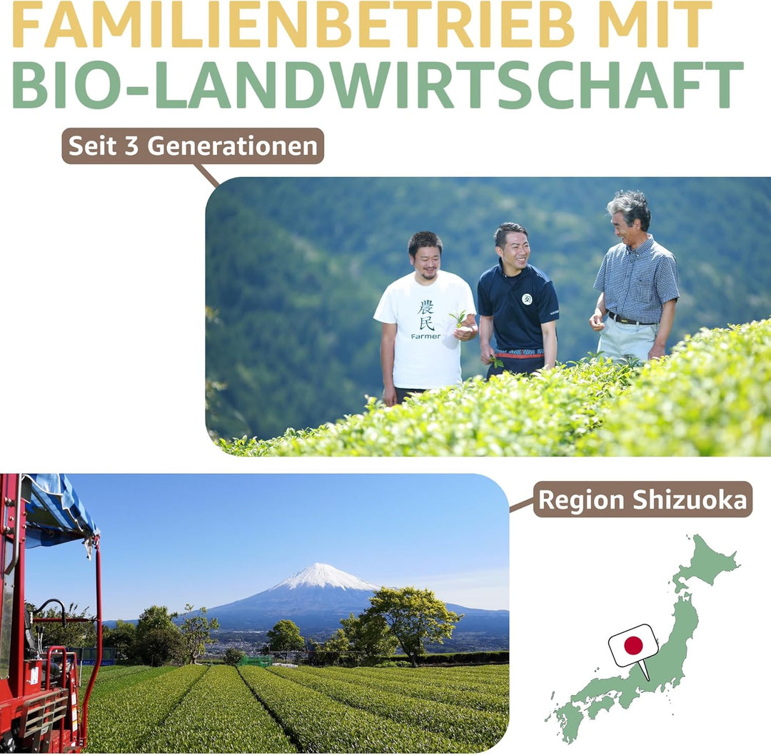 SUNSAY® MATCHA SET mit Japanischem Bio Matcha Tee – Komplettes Service-Set – Matcha-Schale, Bambusbe