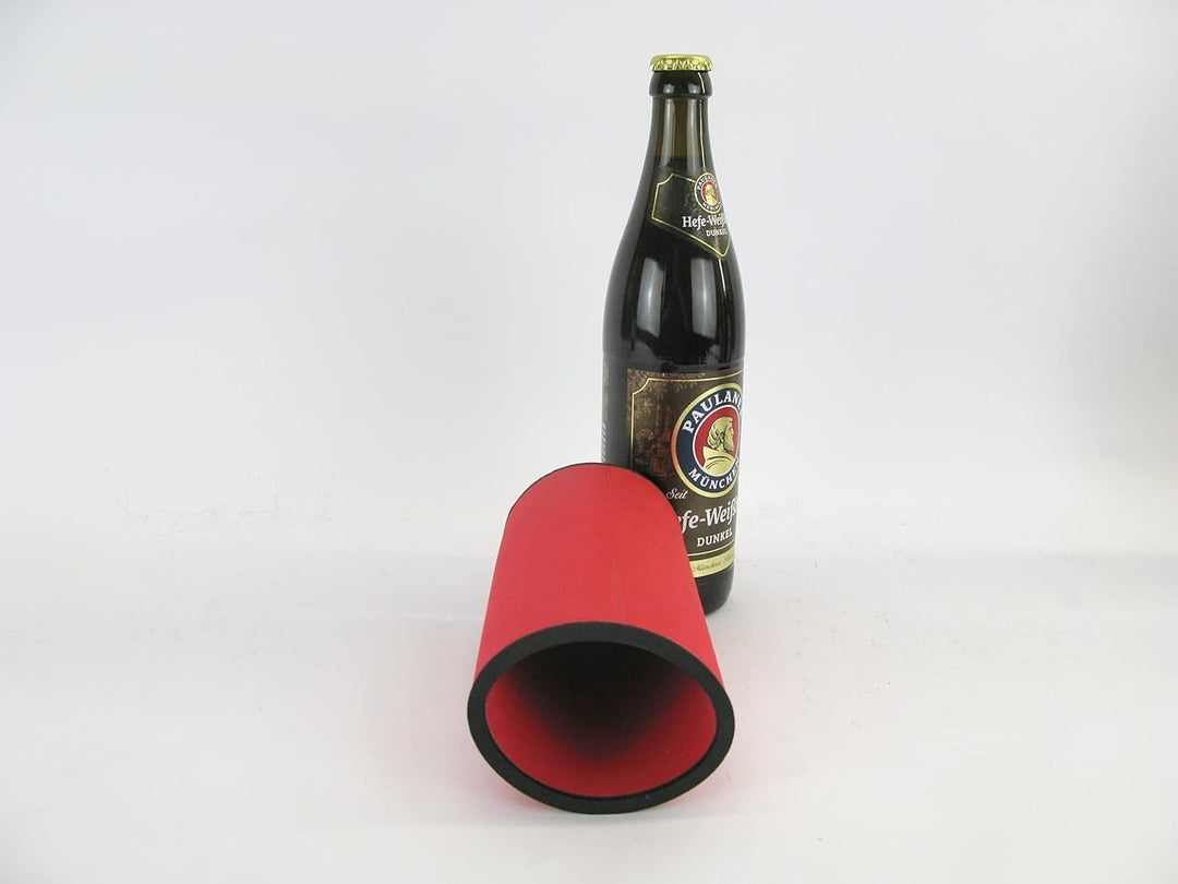 6er Set rote Getränkekühler 0,5l Flasche - Bierkühler - Neoprenkühler - passgenau ~Flaschenkühler~ f