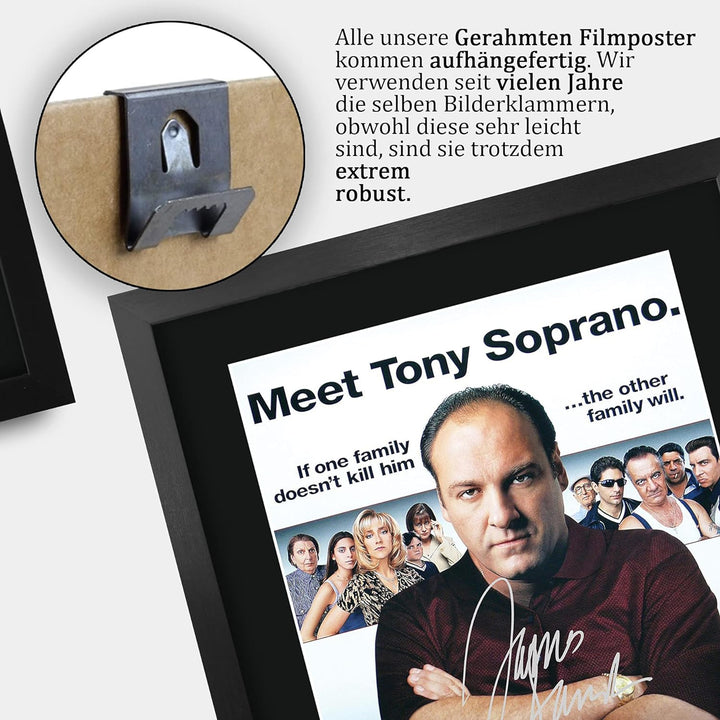 HWC Trading The Sopranos A3 Gerahmte Signiert Gedruckt Autogramme Bild Druck-Fotoanzeige Geschenk Fü