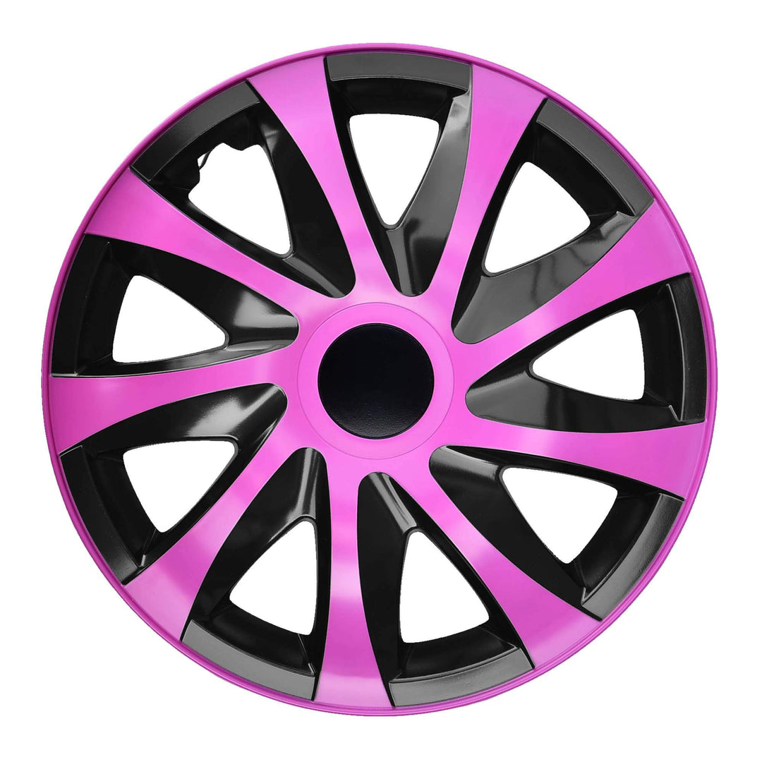 NRM KO244 Radzierblende Draco CS, Schwarz/Rosa, 16 Zoll, 4er Set