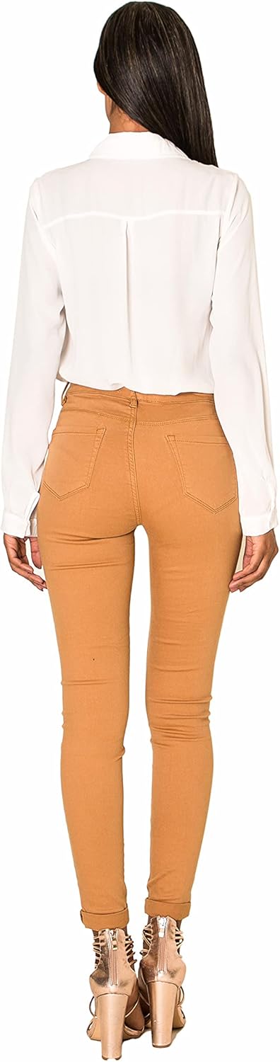 Nina Carter P109 Damen Skinny Fit Jeans High Waist Slim Hose Figurbetonte Stretch Jeanshose S Slim S