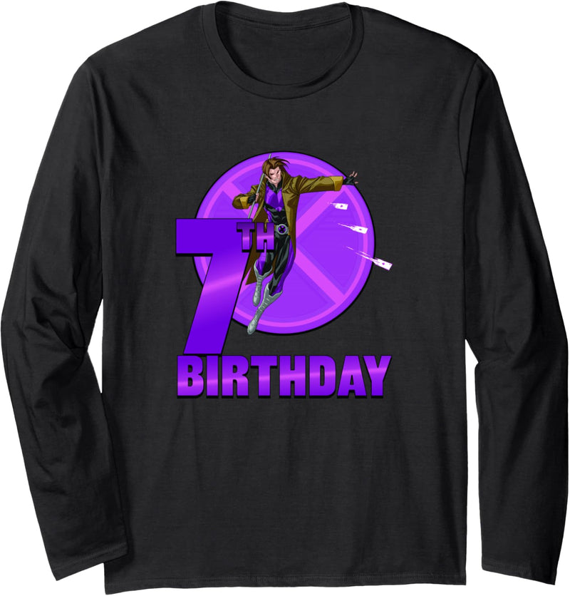 Marvel X-Men Gambit 7th Birthday Badge Langarmshirt