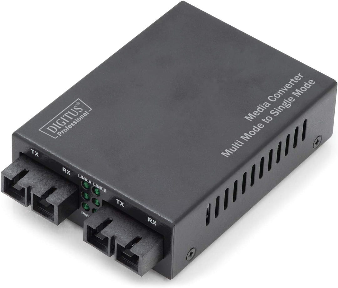 DIGITUS Medienkonverter - Multimode / Singlemode - Fast Ethernet - SC zu SC - 1310nm / 1310nm Wellen