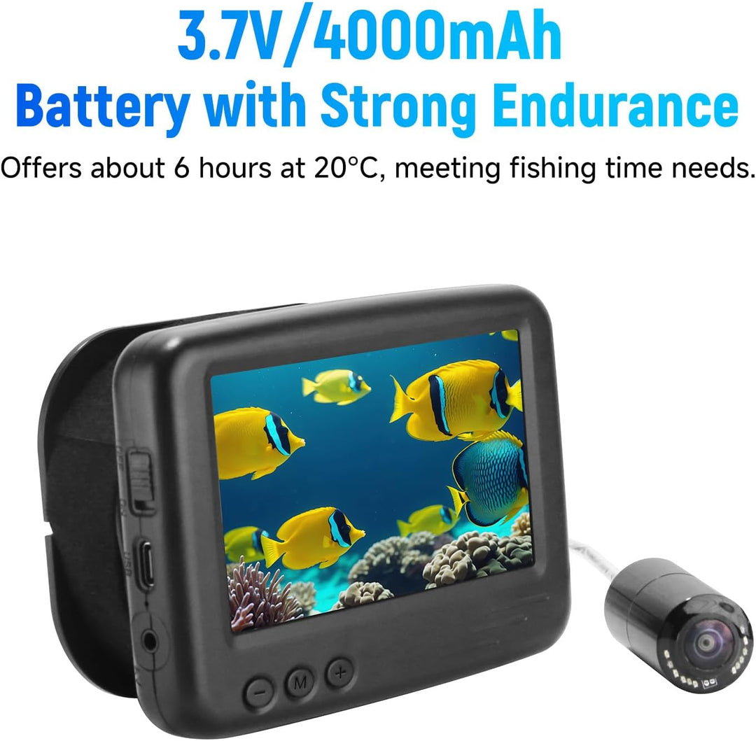Bewinner Unterwasser-Angelkamera mit 4,3-Zoll-LCD-Display, 1000 TVL 145 Weitwinkel-Fischfinder, Trag