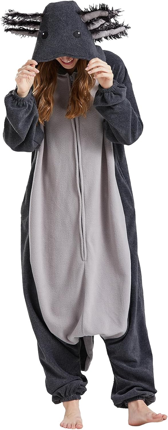 AKAAYUKO Faschingskostüme Tiere Onesie Damen Karneval Kostüm Pyjama Herren Halloween Jumpsuit Schlaf