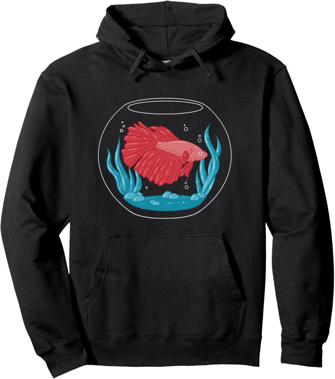 Fisch in Bowl Abstrakt Pullover Hoodie