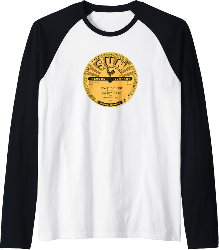 Sun Records Vinyl Johnny Cash I Walk The Line Raglan