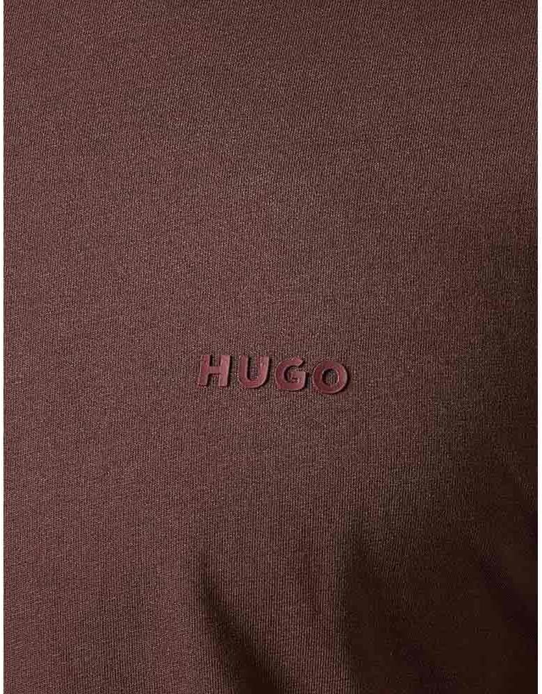 HUGO Herren T-Shirt XXL Dark Brown201, XXL Dark Brown201