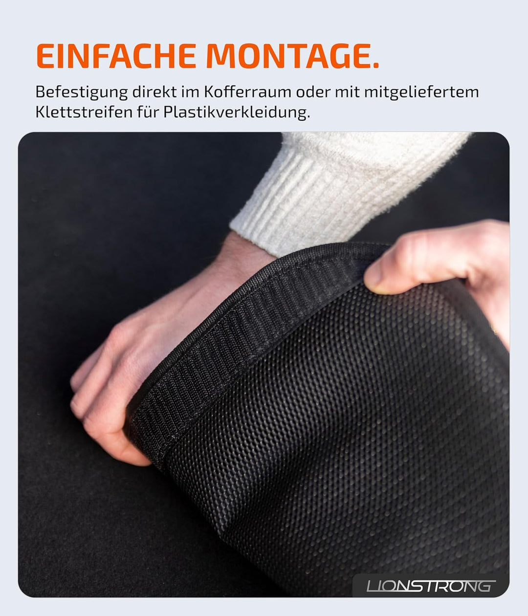 LIONSTRONG® Ladekantenschutz Kofferraum [GEPOLSTERT & WASSERDICHT] – Universelle Schutzmatte geeigne
