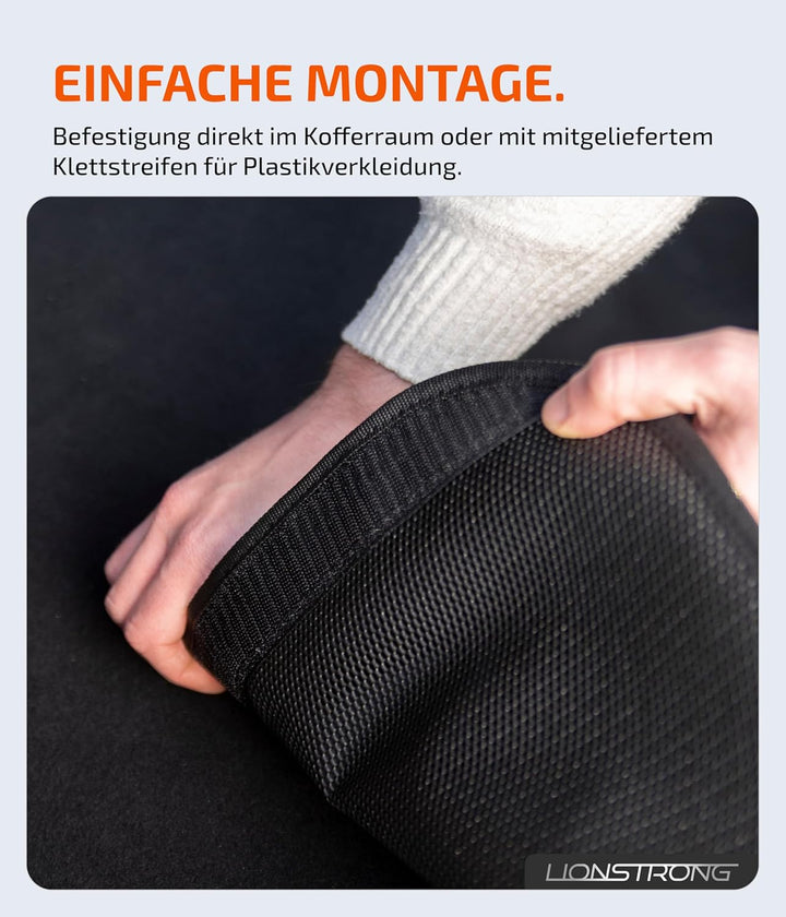 LIONSTRONG® Ladekantenschutz Kofferraum [GEPOLSTERT & WASSERDICHT] – Universelle Schutzmatte geeigne