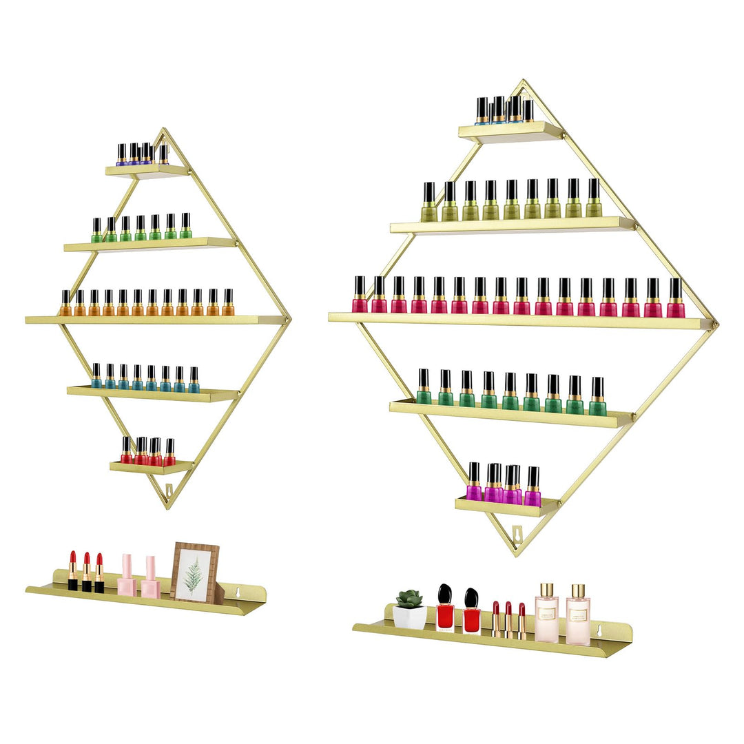 5 Ebenen Rhombus Nagellack Organizer Regal Display, Nagellack Regal, Wandregal Nagellackständer, Met