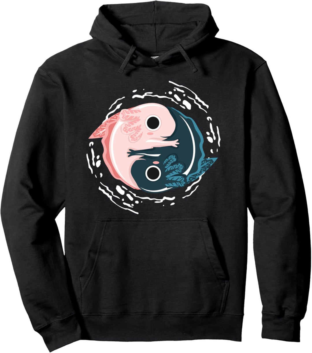 Yin Yang Axolotl Zen Meditation Axolotls Yoga Achtsamkeit Pullover Hoodie