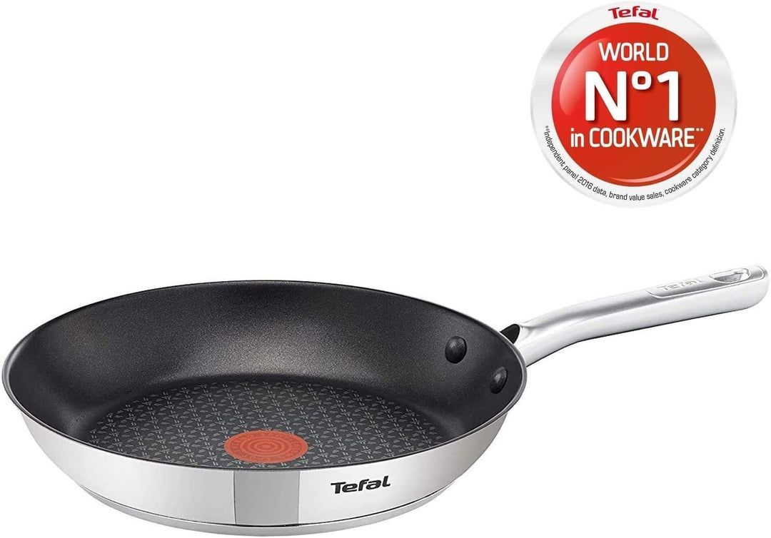Tefal de-luxe Induktion Pfannenset 5-teilig 20, 24 & 28 cm + Jamie Oliver Glasdeckel 24 cm & 28 cm,