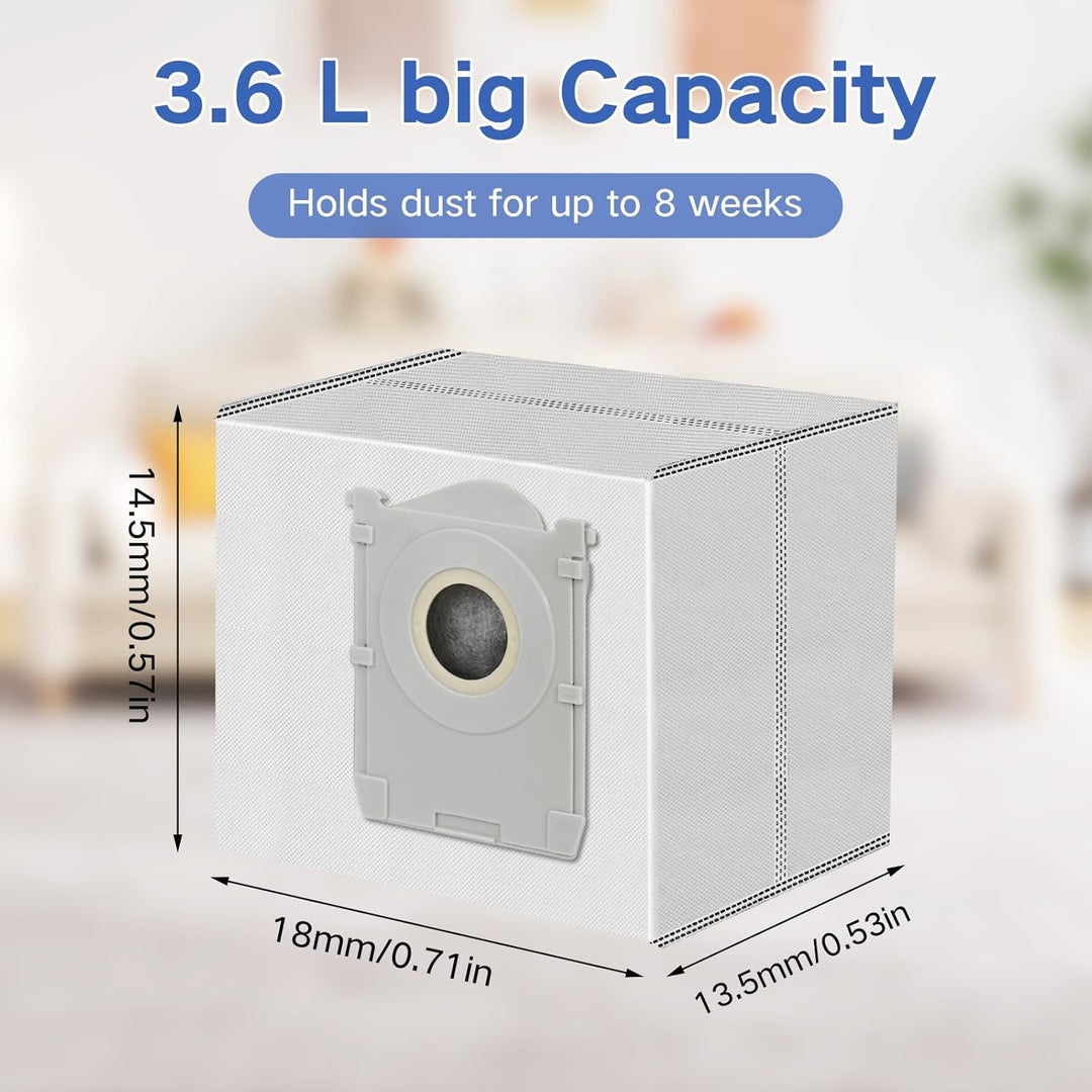 12 Stück Staubbeutel für Ecovacs T90 Omni, T90 Pro Omni, X11 Pro Omni, X12 PRO OMNI Saugroboter, Ers