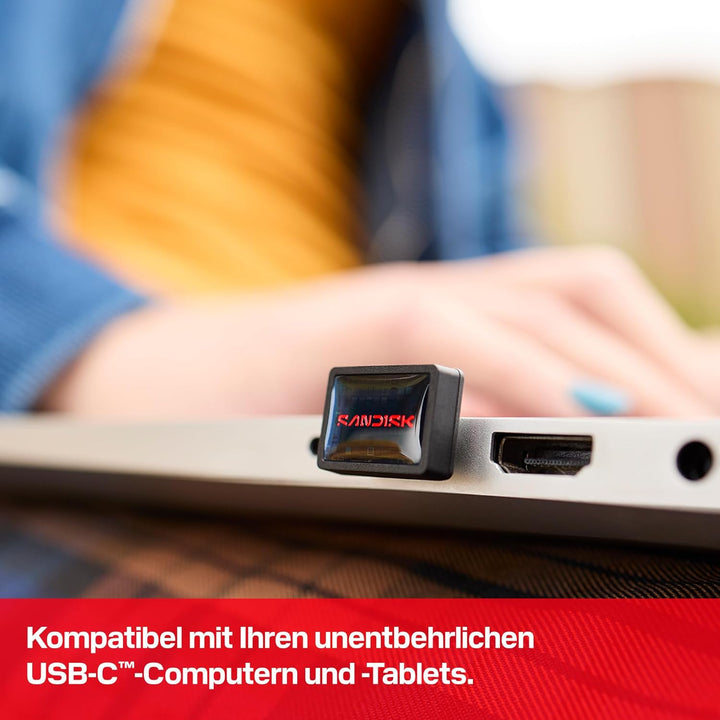 SANDISK Extreme Fit USB Flash-Laufwerk 512 GB (bis zu 400 MB/s Lesegeschwindigkeit, Speicher zur dau