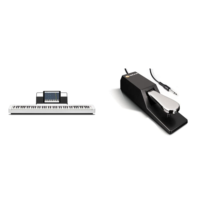 Casio CDP-S110WE Digitalpiano mit 88 gewichteten Pianotasten, weiss & M-Audio SP-2 - Universal Susta