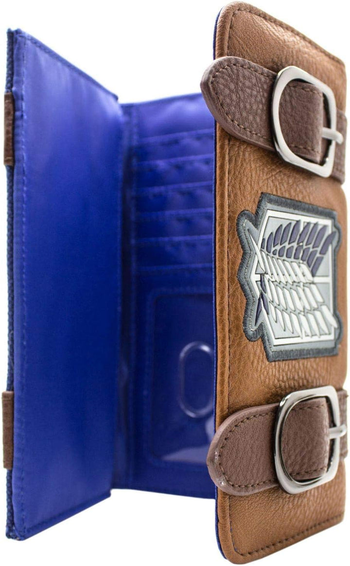 Attack on Titan Wings of Freedom Survey Corps Abzeichen Portemonnaie Tri-Fold Münzfach &amp; Kartenhalte