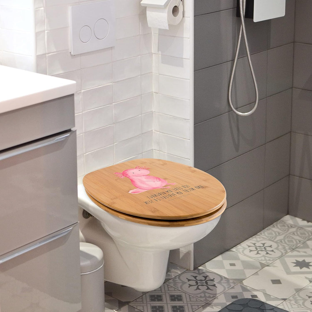 Mr. &amp; Mrs. Panda Motiv WC Sitz Axolotl - Geschenk, Liebe, Lebensweisheit, Klobrille, WC-Sitz, Toilet