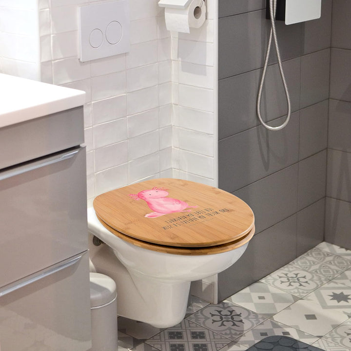 Mr. &amp; Mrs. Panda Motiv WC Sitz Axolotl - Geschenk, Liebe, Lebensweisheit, Klobrille, WC-Sitz, Toilet