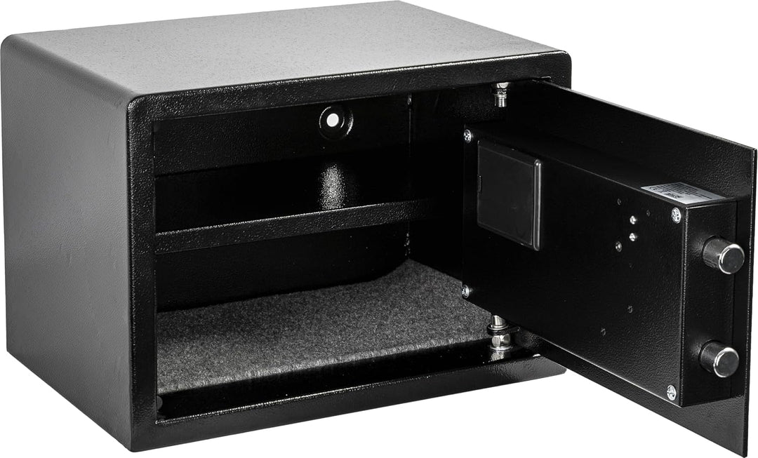 Genie Hand | Motorisierter Möbeltresor Kleiner Safe mit Zahlenkombinationscode und B-Schloss Geldtre