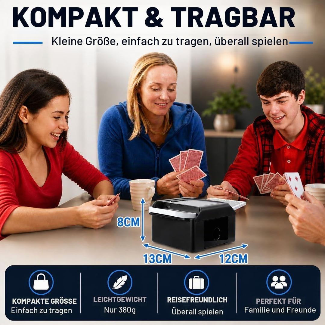 Kartenmischmaschine Elektrische,2000mAh Wiederaufladbarer Kartenmischer, Schneller Mischmaschine Kar