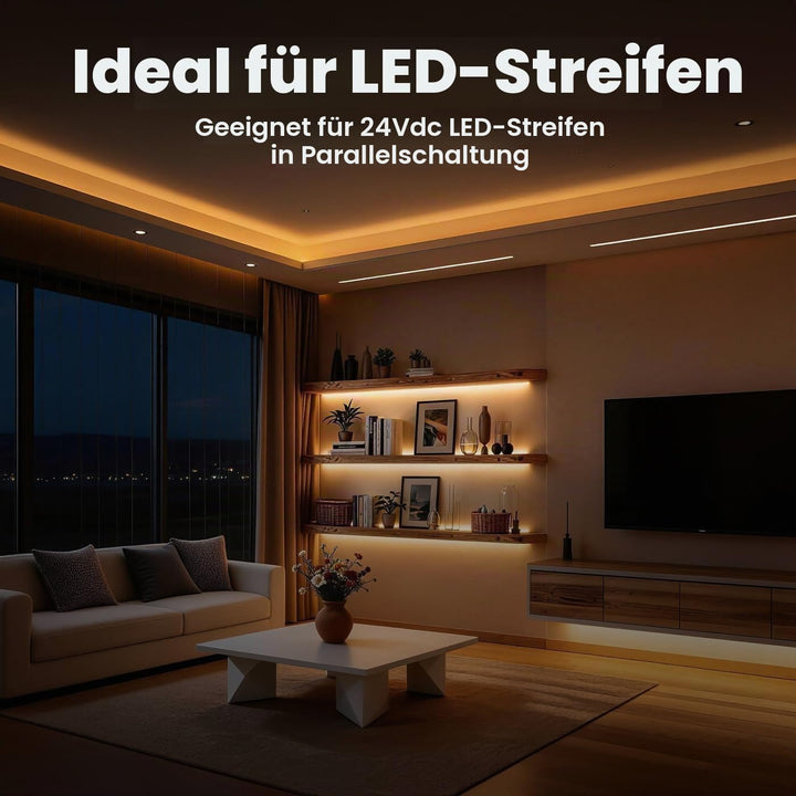 illuburg LED Trafo 24V 40W Dimmbar DALI Push 0-10V Flickerfree LED Netzteil Treiber Driver Power Sup