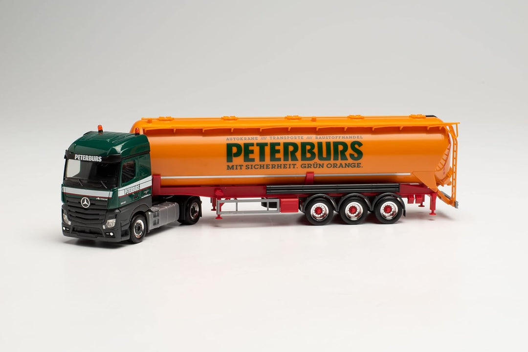herpa 313810 Mercedes-Benz Actros Streamspace Silo-Sattelzug „Peterburs Modell Auto, Miniaturmodelle