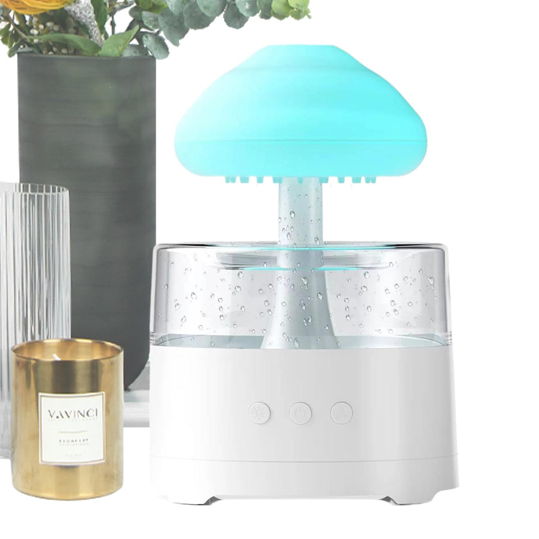 LED Rain Cloud Diffuser, Relaxing Rain Sound Humidifier, Water Drip Lamp Humidifier, Cool Mist Rain