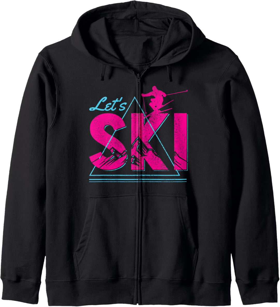 Ski Retro Vintage Wintersport Skiurlaub Skifahrer Geschenk Kapuzenjacke
