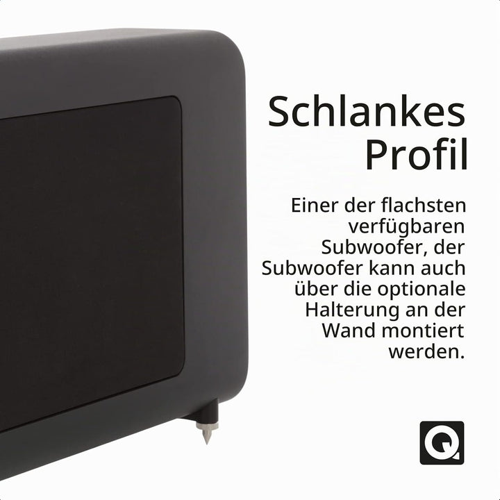 Q Acoustics Aktiver Subwoofer 3060S Schwarz, Schwarz