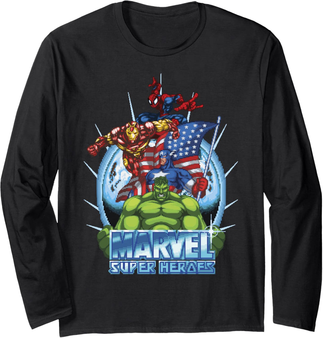 Marvel Avengers Super Heroes Game Langarmshirt