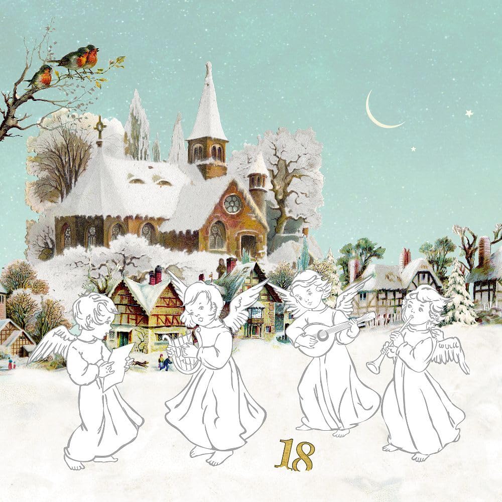 Kreativ-Adventskalender – Nostalgische Weihnachtswelt: 24 Ausmalbilder zum Entspannen und Glücklichs