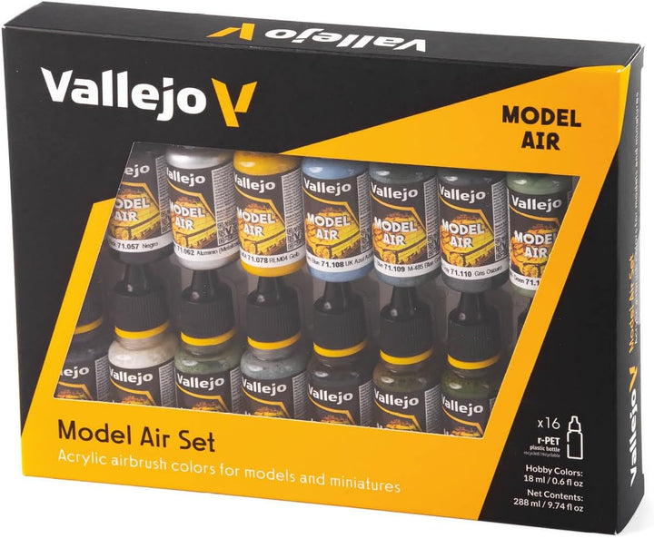 Vallejo 71189 Farbset, WWII, 16 x 17 ml, British RAF/FAA Model Air Set 17 ml, 17ML