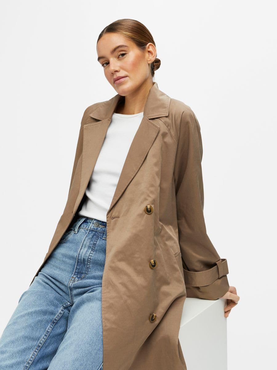 Object Damen Objclara Keily Trench Coat Noos Trenchcoat 34 Fossil, 34 Fossil
