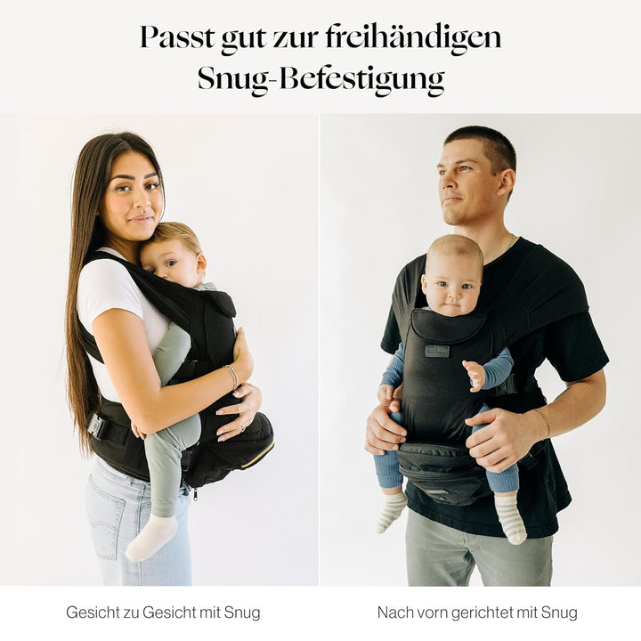 Tushbaby Ergonomische Multi-Position Babytrage Hüftsitz mit Sicherheitszertifikat, Einstellbar, Masc