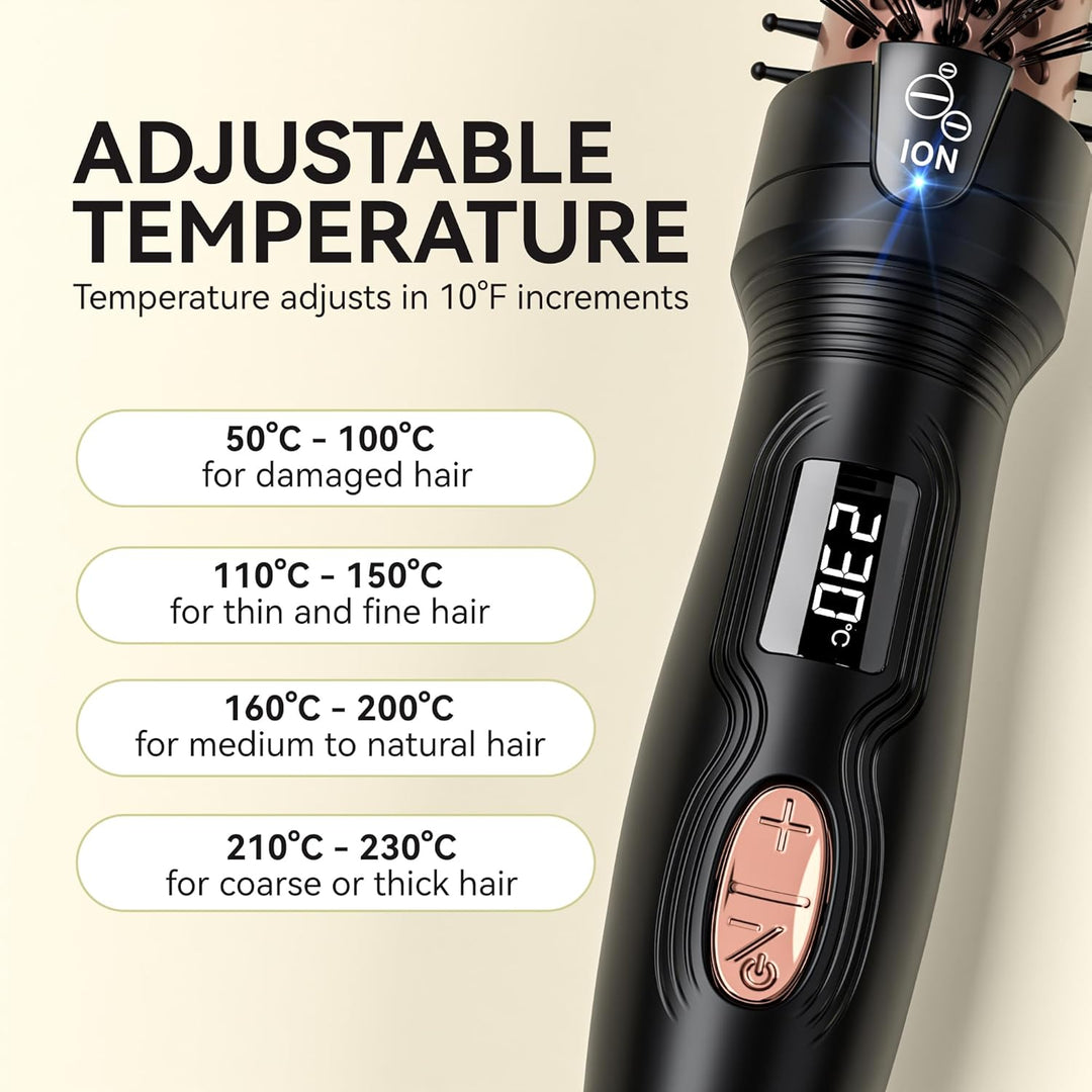 Thermobürste, MINI Thermal Brush, 27mm Heisse Bürste für Blowout-Effekt, Tourmalin-Keramik-Ion-Locke