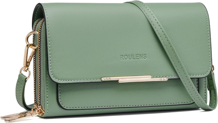 Roulens Klein Handy Umhängetasche,Damen Kleine Umhängetasche,PU Leder Crossbody Schultertasche Reise