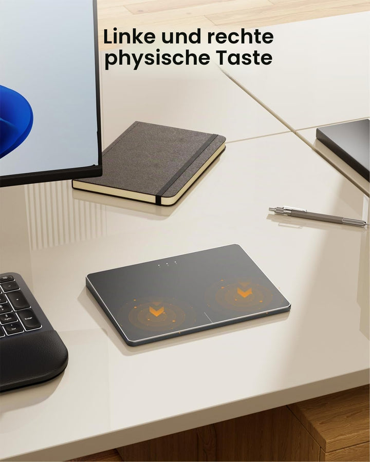 ProtoArc T1 Plus Kabelloses Bluetooth Trackpad für Windows 10/11, Schwarz