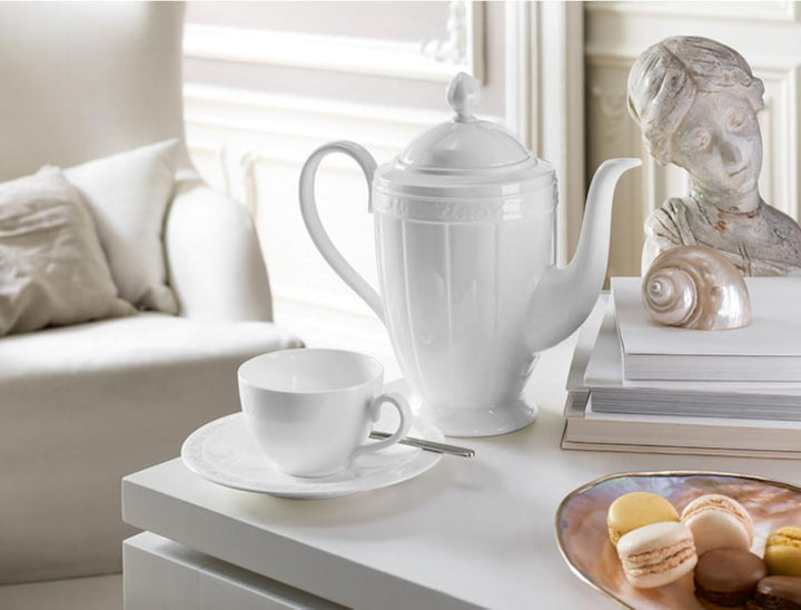 Villeroy & Boch White Pearl Kaffee-/Teetasse mit Untertasse 2tlg.