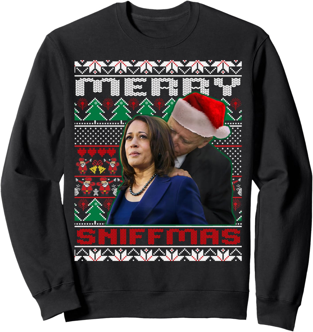 Merry Sniffmas Christmas Anti Biden Ugly Christmas Sweater Sweatshirt