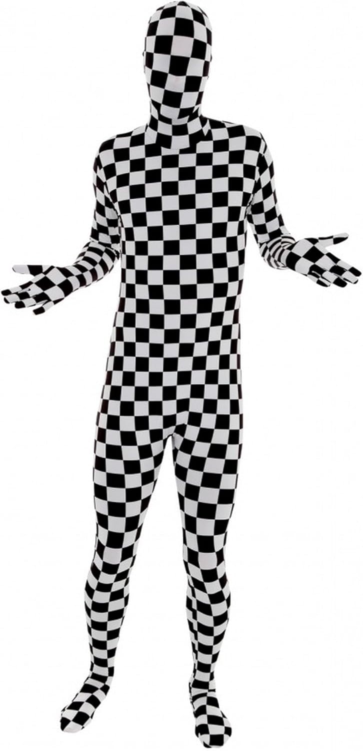 Morphsuits MPBCL Premium Erwachsene Kostüm-Ganzkörperanzug, Kariert, L L