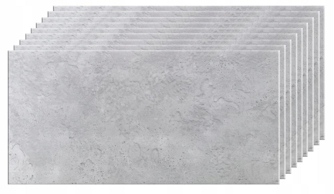 Deccart Wanddeko Platte Beton Imitation Wandpaneele BETONLOOK IMITATION Polystyrol (4 Stück (2m2), 6