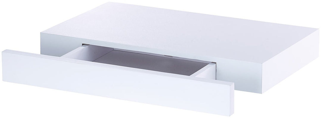 Carlo Milano Wandschublade: Wandregal mit versteckter Schublade, 40 x 5 x 25 cm, weiss (Wandschublad