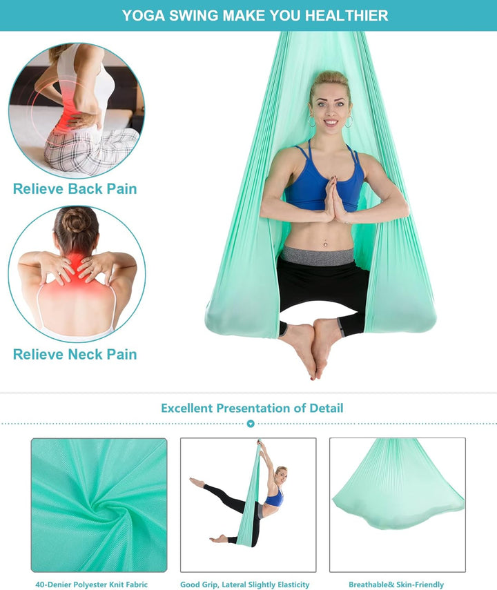 Yoga-Set für Erwachsene, Yoga-Zubehör, 500 kg Belastung, inkl. Kompletter Installationshardware Lake