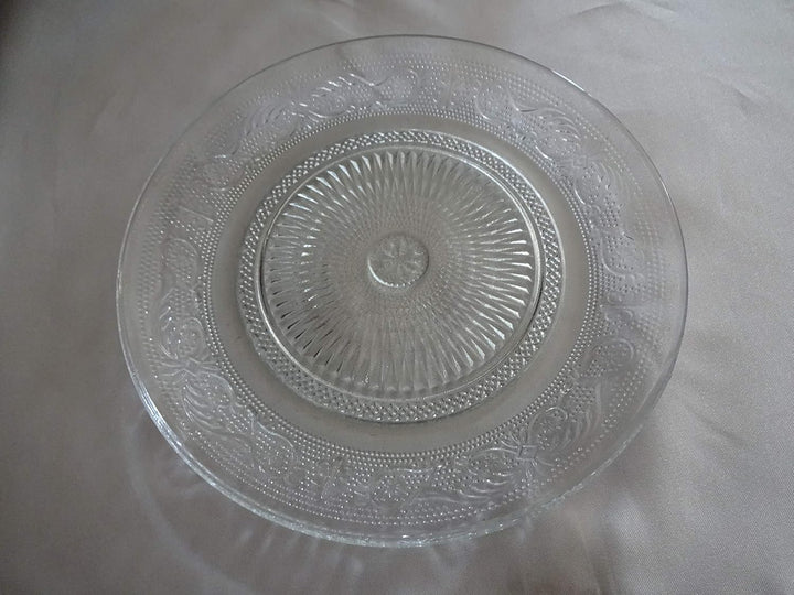 6 Schöne nostalgische Kuchenteller Dessertteller Teller Servierplatte Glas 20 cm