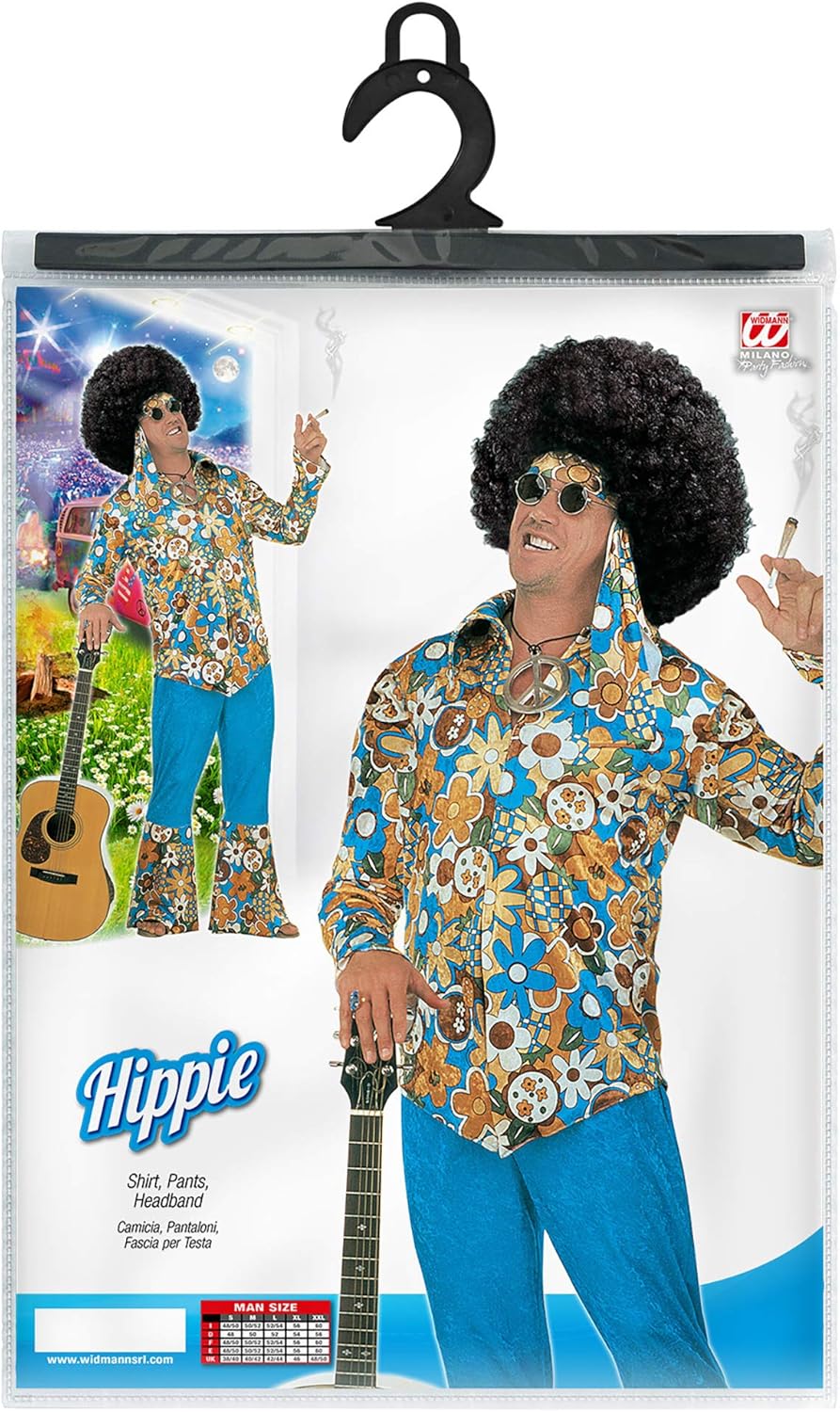 "HIPPIE MAN" velvet (shirt, pants, headband) - (XL), XL