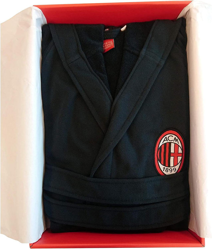 A.C. Milan Premium Bademantel A.C. Mailand, Schwarz, S S Schwarz, S Schwarz