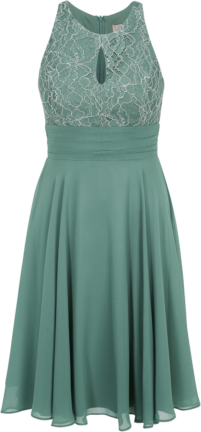 Vera Mont Damen Abendkleid mit Spitze 38 Dark Forest, 38 Dark Forest
