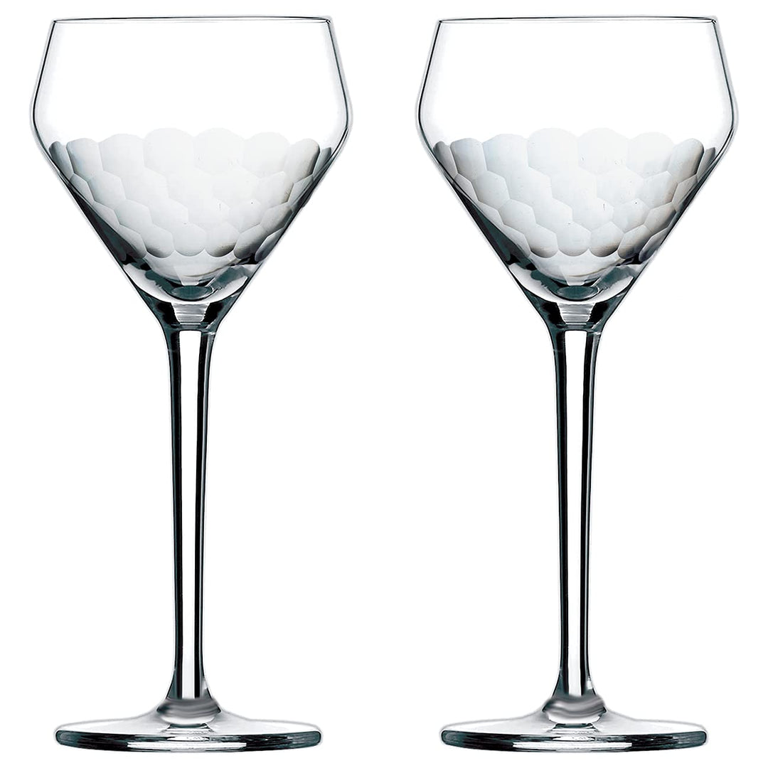 Amehla x The Educated Barfly Collection Coupe Glas mundgeblasene Tropfen-Cocktailglas Nick and Nora