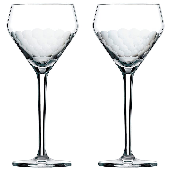 Amehla x The Educated Barfly Collection Coupe Glas mundgeblasene Tropfen-Cocktailglas Nick and Nora